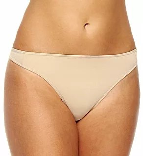 Silk Magic Microfiber Mid Rise Thong Classic Beige S