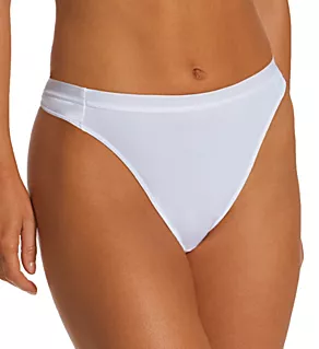 Silk Magic Microfiber Mid Rise Thong Porcelain S
