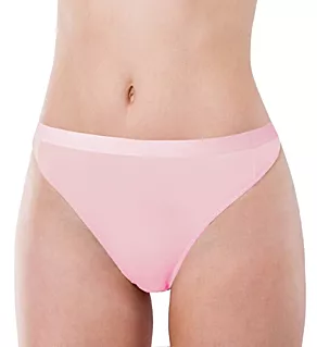 Silk Magic Microfiber Mid Rise Thong Soft Rose S