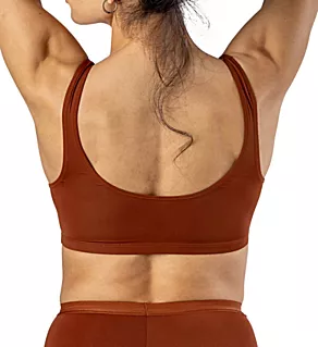 Silk Magic Microfiber Crossover Cami Bra Mahogany 32