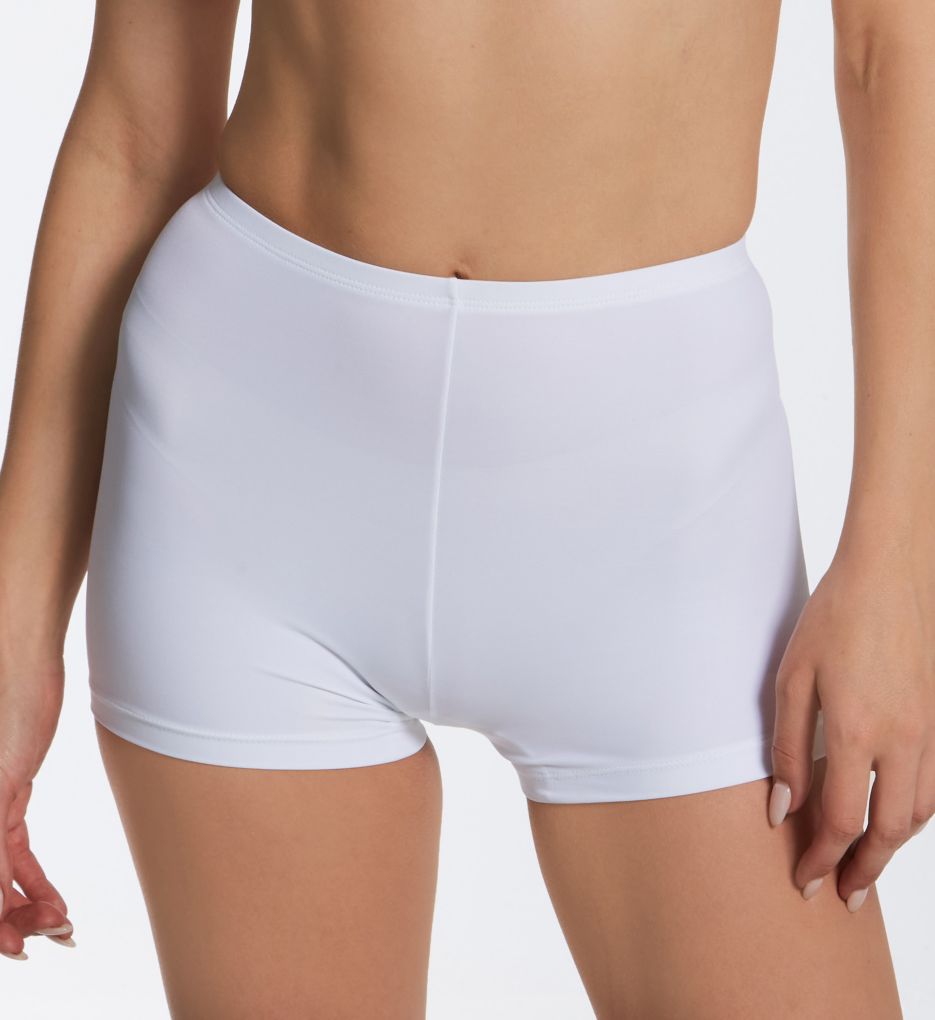 Elita Women's Silk Magic Microfiber Boyshort Panty in White | Size Small | HerRoom.com