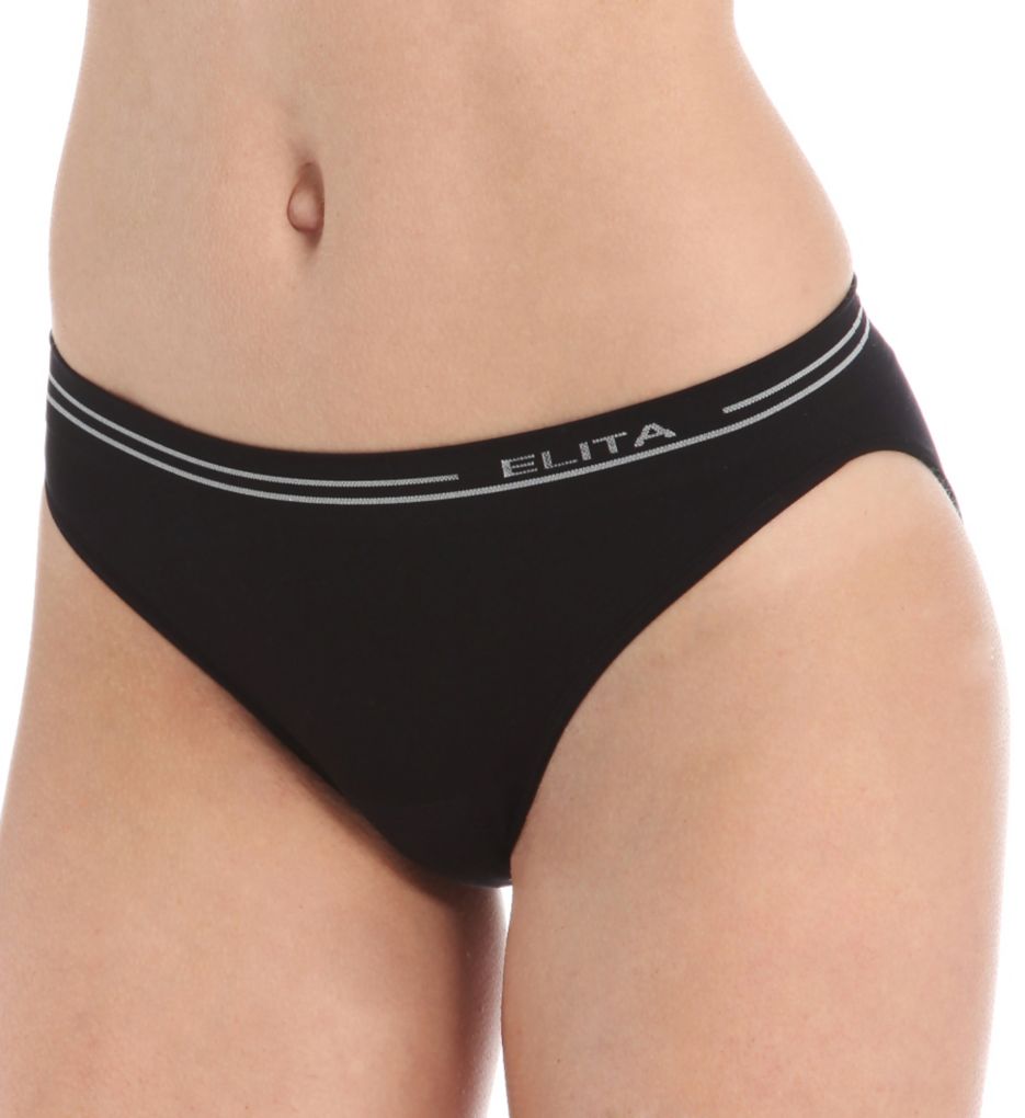 Signature Seamless Bikini Panty Black L by Elita