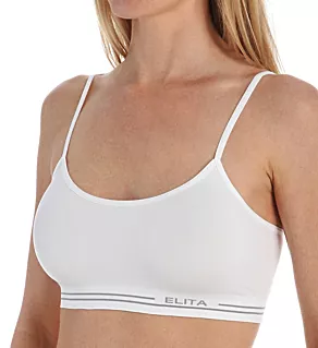 Signature Seamless Mini Crop Top Bra White 32