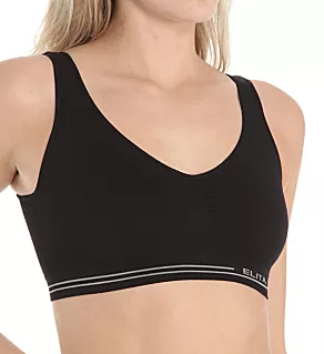 Signature Seamless Molded Crop Top Bra Black 32