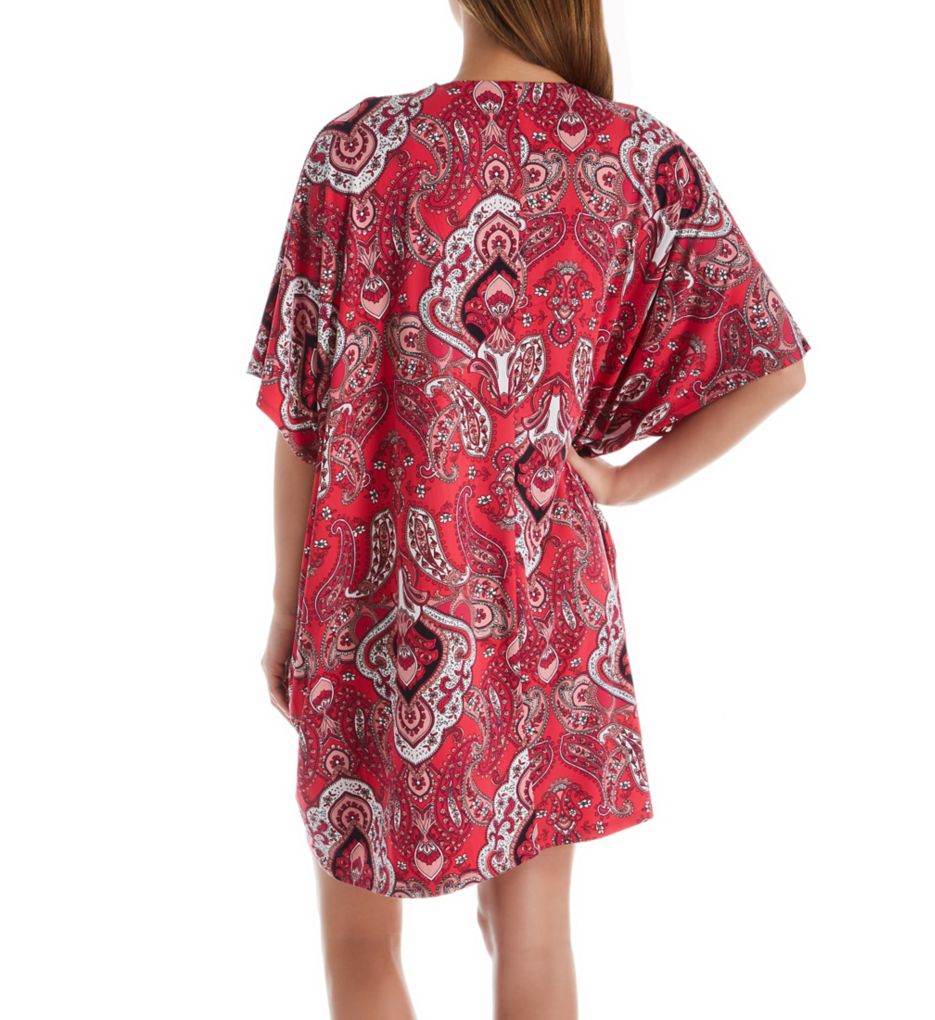 Cranberry Damask Short Caftan