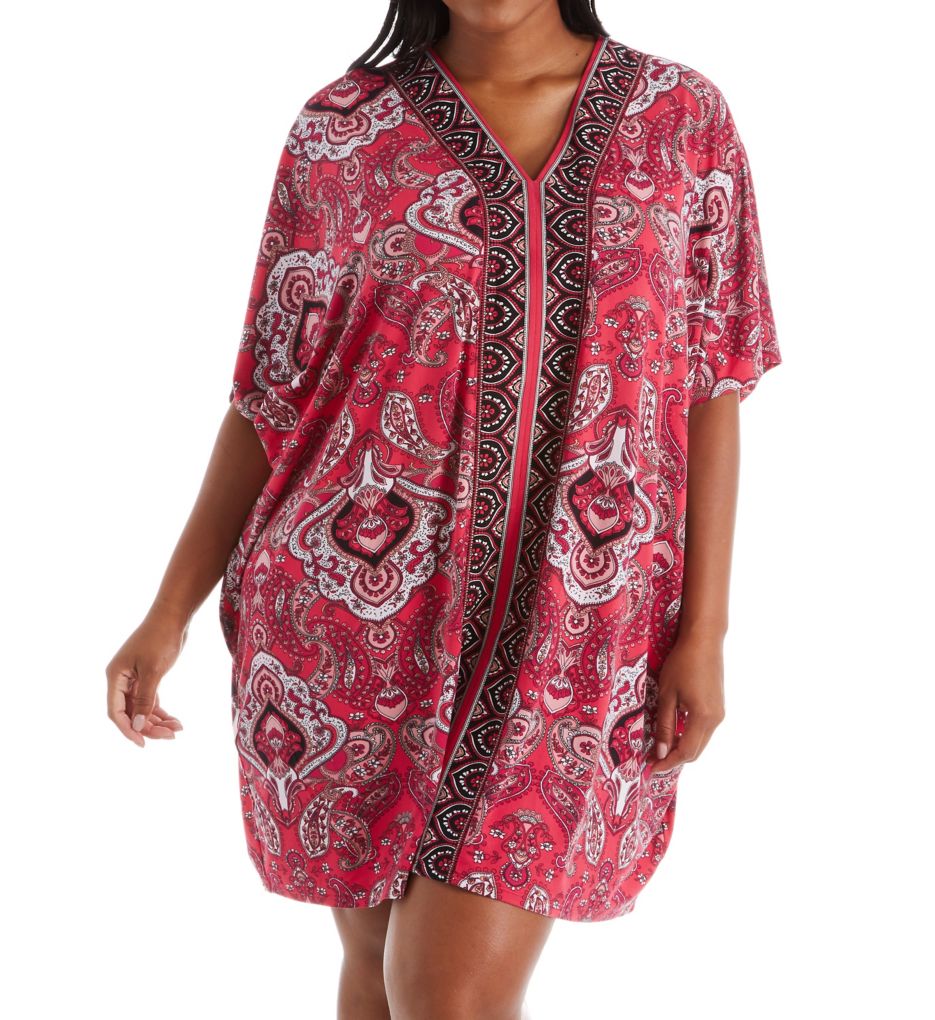 Cranberry Damask Short Caftan-cs2