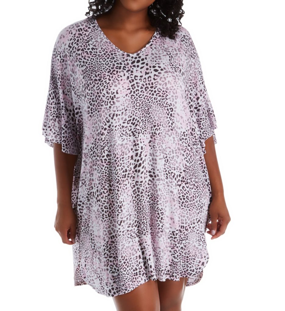 Animal Flutter Sleeve Short Caftan-cs2