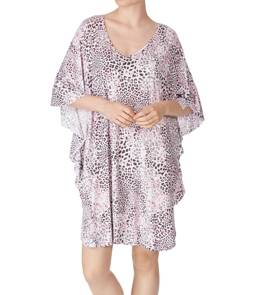 Animal Flutter Sleeve Short Caftan