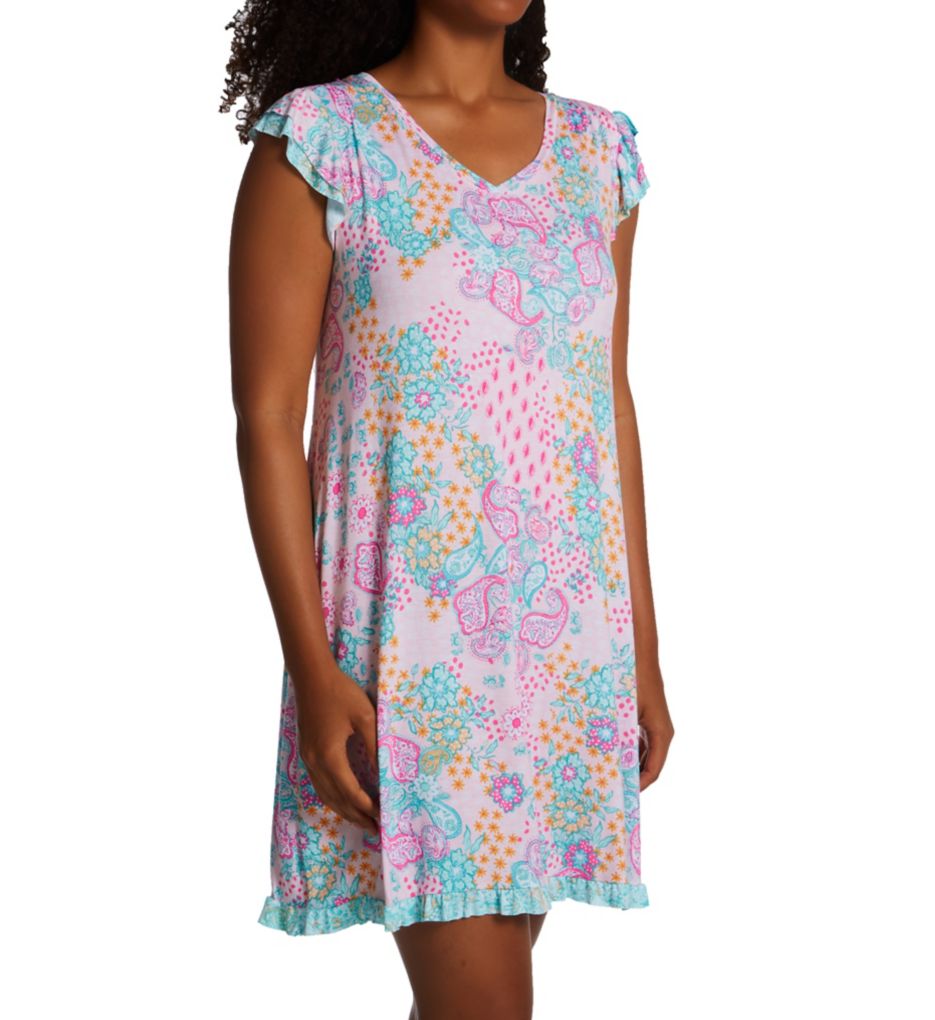 Paisley Short Sleeve Chemise-fs