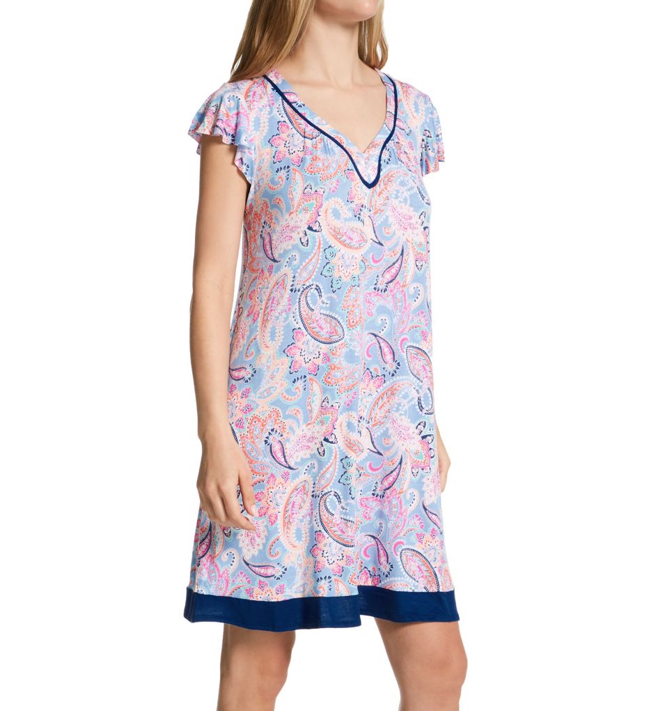 Ellen Tracy Paisley Short Sleeve Chemise 8025597 - Image 1