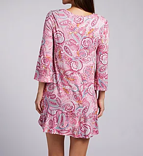 Jersey Paisley 3/4 Sleeve Short Tunic Paisley L