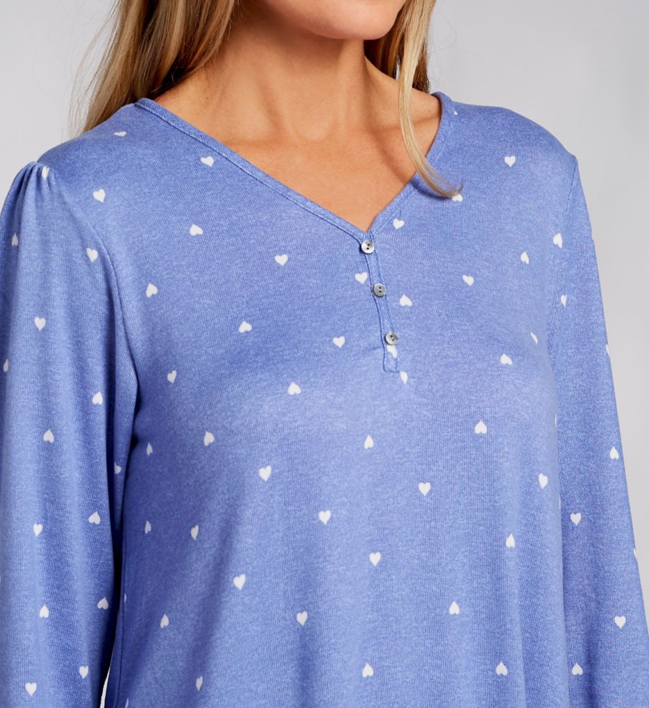 Ellen Tracy Brushed Sweater Knit Long Sleeve Sleepshirt 8025653 - Image 3