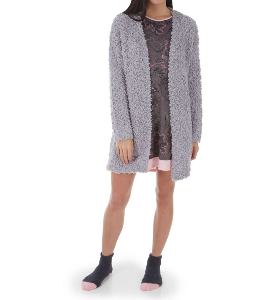 Cozy Sweater Knit Sleepshirt with Matching Socks-cs2