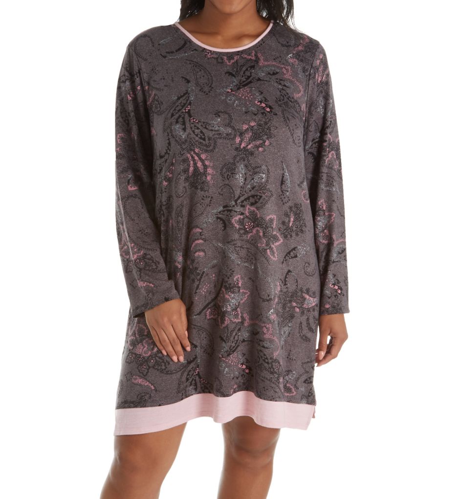 Cozy Sweater Knit Sleepshirt with Matching Socks-cs6