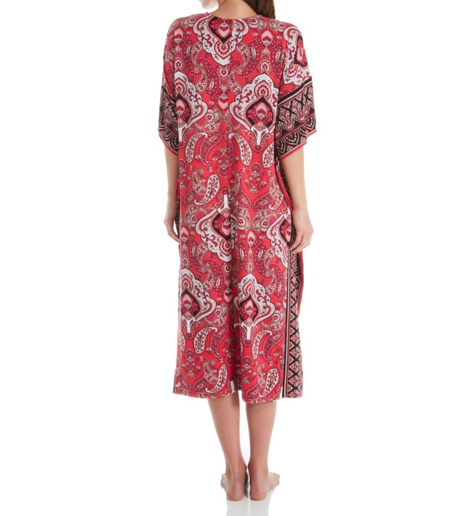 Cranberry Damask Long Caftan-bs