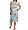 Ellen Tracy Tropical Sleeveless Midi Gown w/ Soft Bra 8125637 - Image 2
