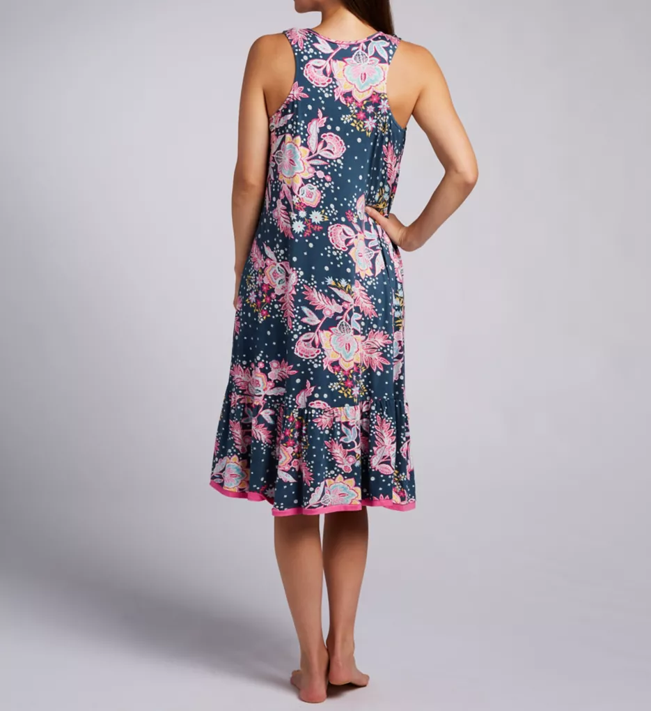 Jersey Floral Sleeveless Midi Gown w/ Soft Bra