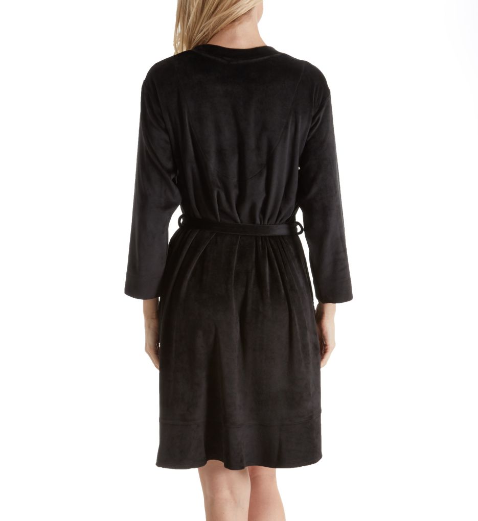 Essential Velour Short Robe with Headband