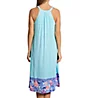 Ellen Tracy Aqua Geo Sleeveless Mid Gown with Soft Bra 8225581 - Image 2