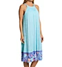 Ellen Tracy Aqua Geo Sleeveless Mid Gown with Soft Bra 8225581 - Image 1