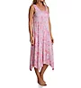 Ellen Tracy Pink Paisley Sleeveless Midi Gown with Soft Bra 8225585 - Image 1