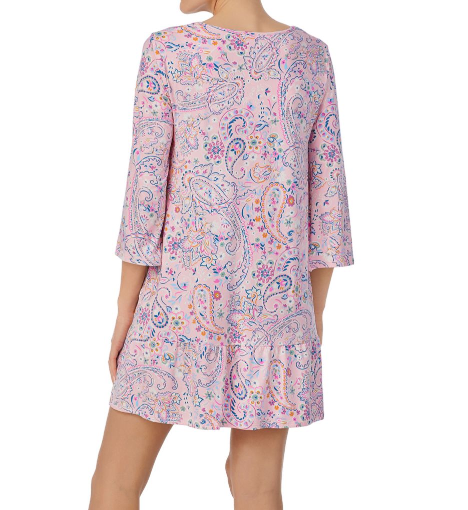 Ellen Tracy Pink Paisley 3/4 Sleeve Short Tunic 8325571 - Image 2