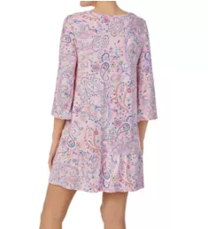 Pink Paisley 3/4 Sleeve Short Tunic