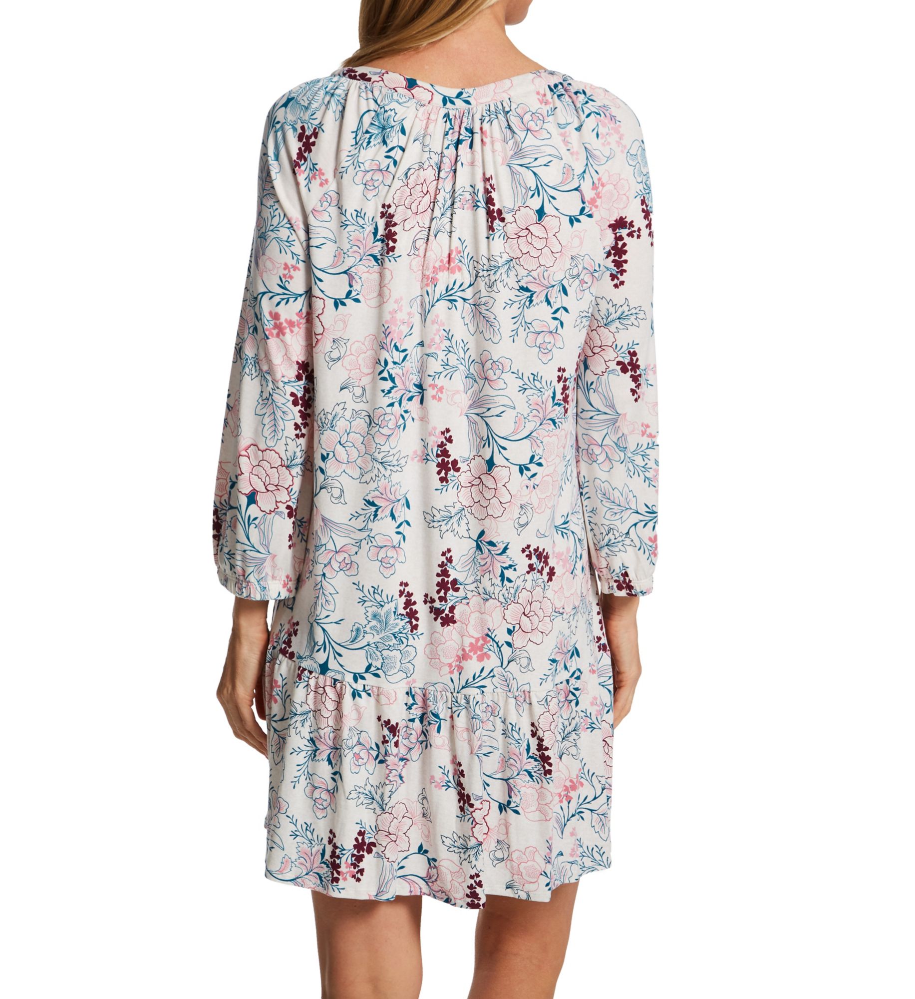 Ellen Tracy Boho Floral 3/4 Sleeve Tunic 8325613 - Image 2