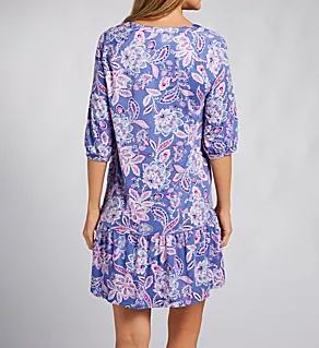 Brushed Jersey 3/4 Sleeve Short Tunic