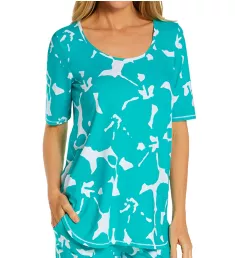 Printed Tunic Top Hibiscus S