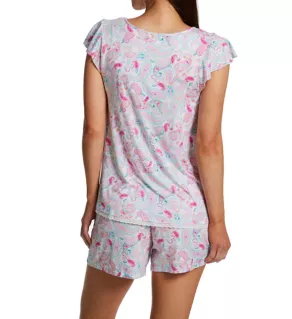 Paisley Flutter Sleeve Short PJ Set