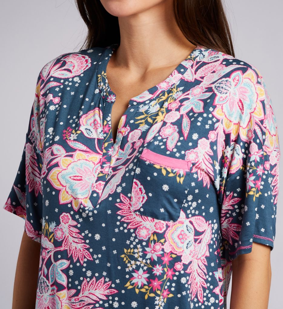 Ellen Tracy Jersey Elbow Sleeve Cropped Wide Leg Pant PJ Set 8525649 - Image 5