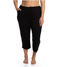 Plus Yours to Love Cropped Sleep Pant Black 1X