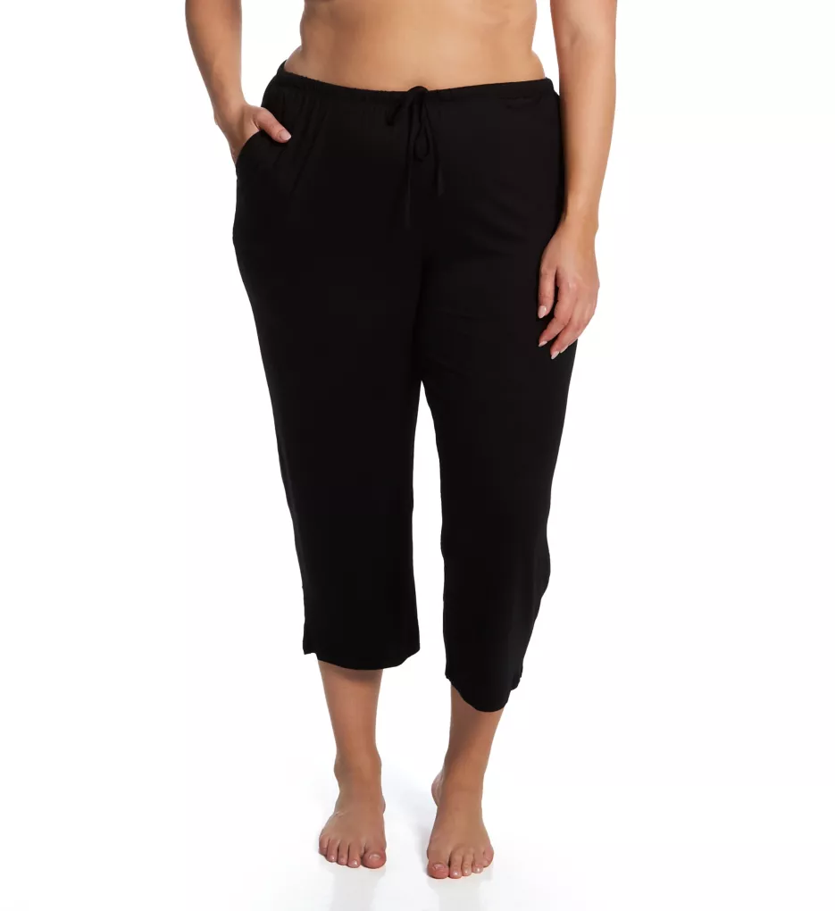 Plus Yours to Love Cropped Sleep Pant Black 1X