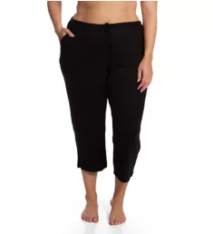 Plus Yours to Love Cropped Sleep Pant Black 1X