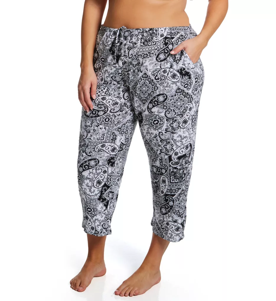Plus Yours to Love Cropped Sleep Pant Paisley 1X