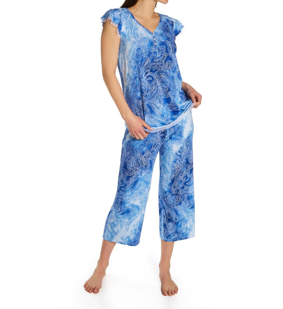 Paisley Cropped PJ Set