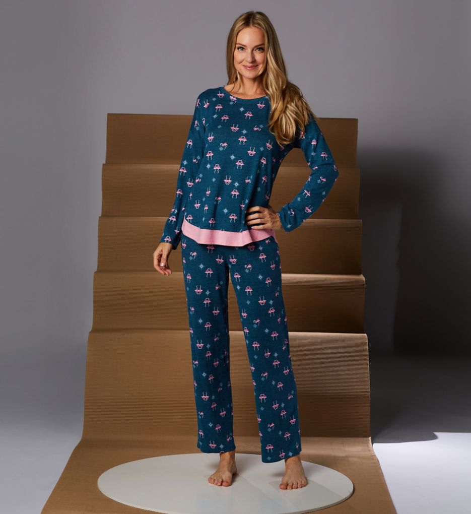 Ellen Tracy Brushed Sweater Knit Long Sleeve PJ Set 8725572 - Image 5