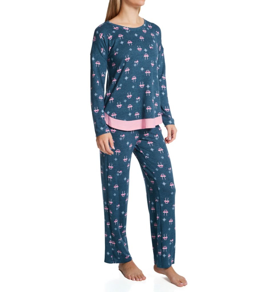 Ellen Tracy Brushed Sweater Knit Long Sleeve PJ Set 8725572 - Image 1