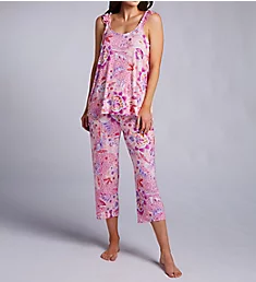 Sleeveless w/ Cropped Pant PJ Set Multi Floral S