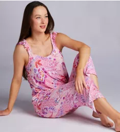 Sleeveless w/ Cropped Pant PJ Set Multi Floral S