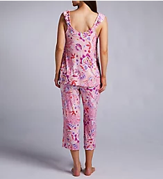 Sleeveless w/ Cropped Pant PJ Set Multi Floral S