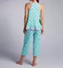 Ellen Tracy Medallion Sleeveless w/ Cropped Pant PJ Set 8725635 - Image 2