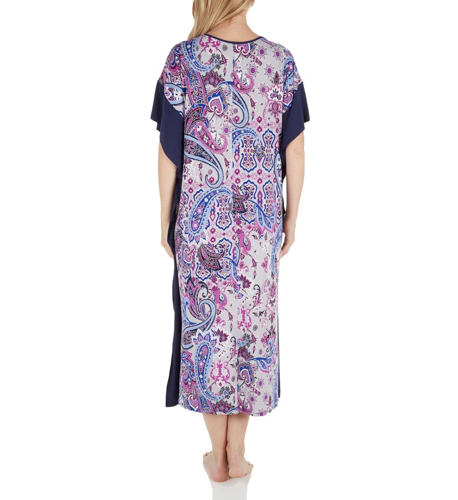 Purple Paisley Long Caftan