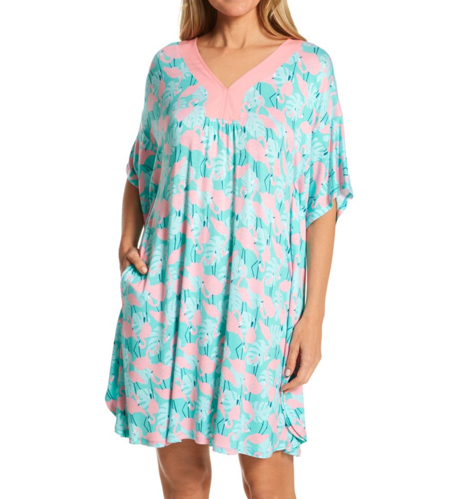 Ellen Tracy Zip-Front Caftan Nightgown - Macy's