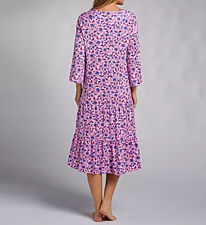 Brushed Jersey 3/4 Sleeve Midi Tunic