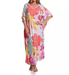 Tropical Floral Long Caftan Tropical Floral S/M