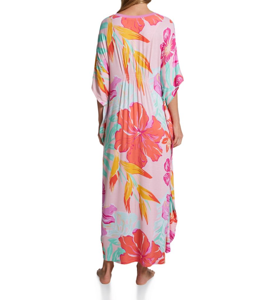 Ellen Tracy Tropical Floral Long Caftan 8925585 - Image 2