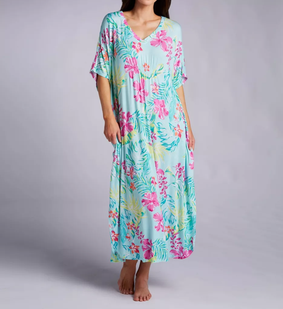 Ellen Tracy Tropical Print Caftan 8925637 - Image 1