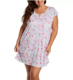 Plus Size Paisley Flutter Sleeve Chemise